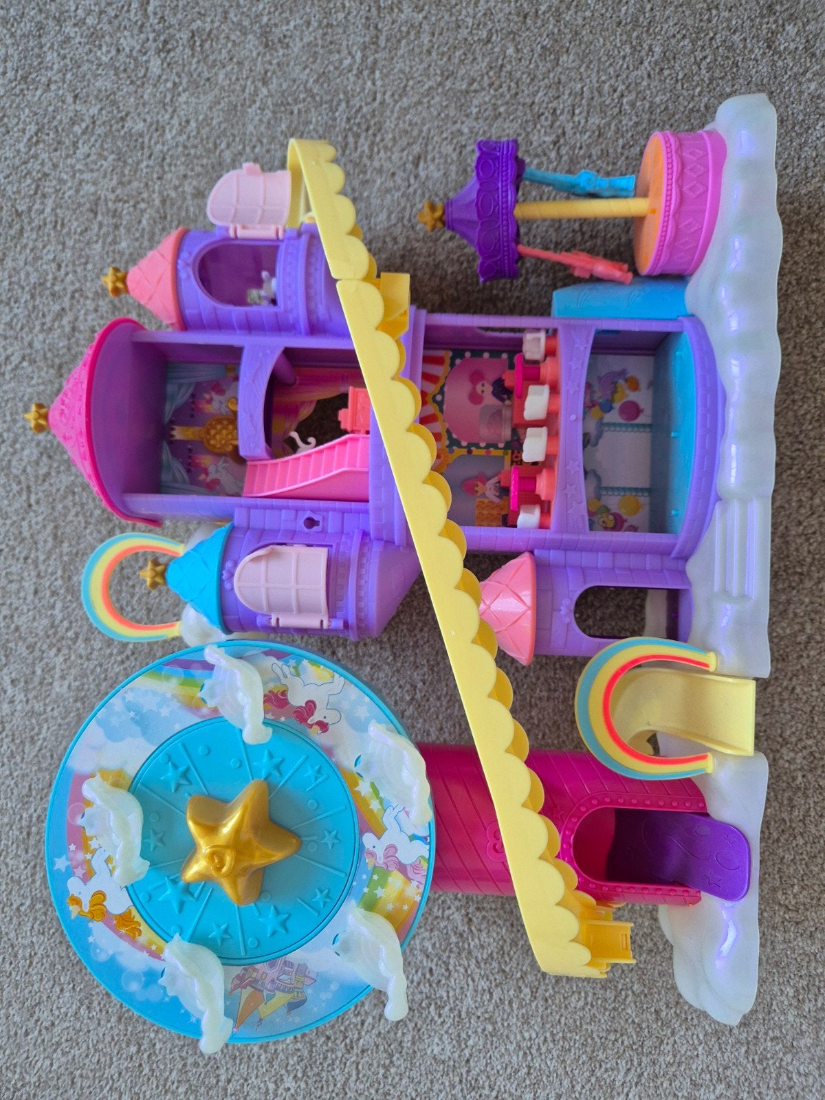 Grote Polly Pocket collectie met pretpark en accessoires, Ophalen, Gebruikt, Poppenhuis