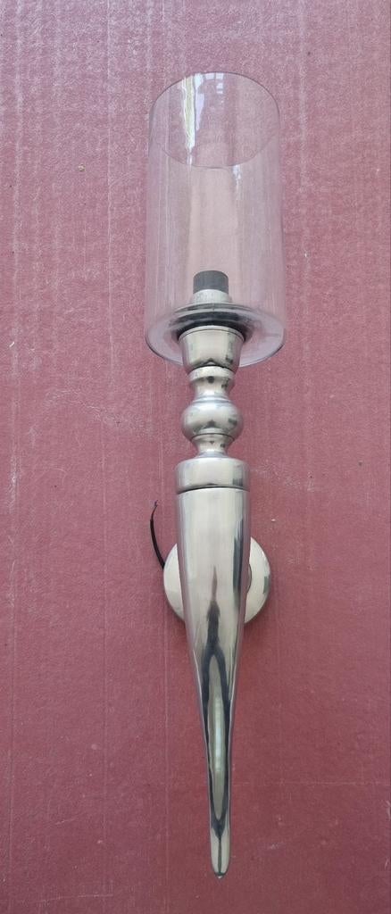 Vintage Colmore wandlamp met glazen kap, Ophalen