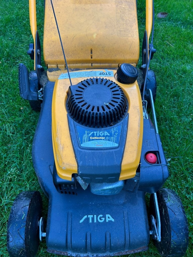 Stiga collector RS100 grasmaaier OHV, Ophalen, Gebruikt, Stiga, Opvangbak