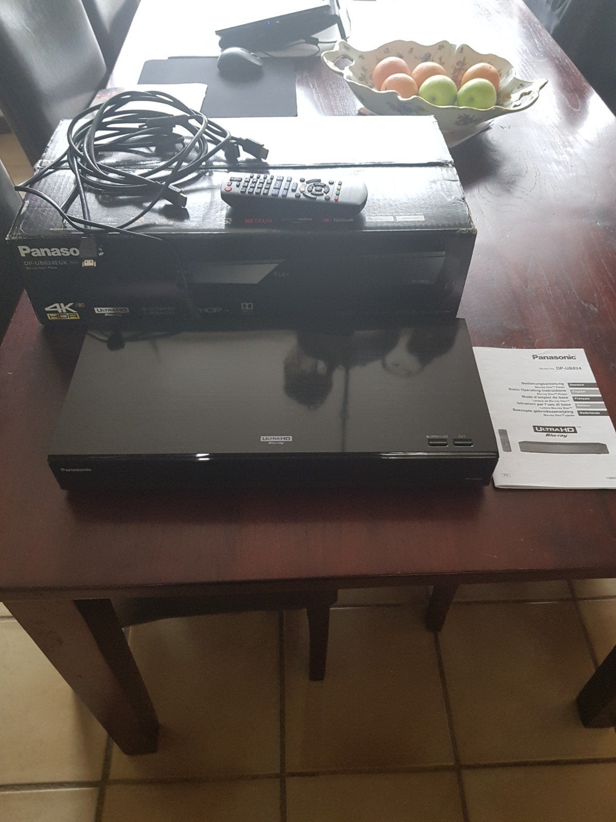 Panasonic DP-UB824EGK 4K Ultra HD Blu-ray speler, Audio, Tv en Foto, Blu-ray-spelers, Ophalen of Verzenden, Zo goed als nieuw