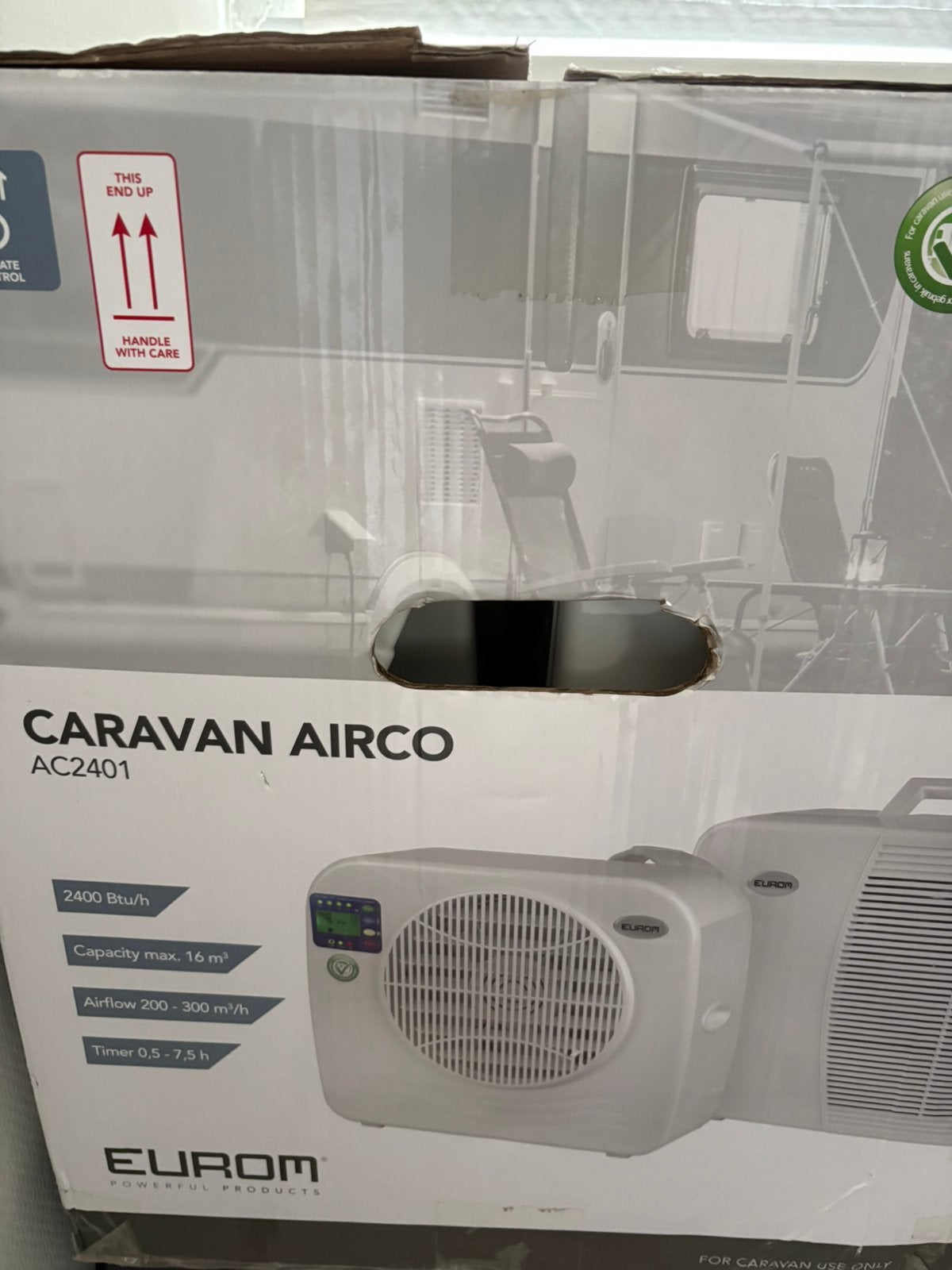 Caravan airco, Ophalen, Minder dan 60 m³, 3 snelheden of meer, Zo goed als nieuw
