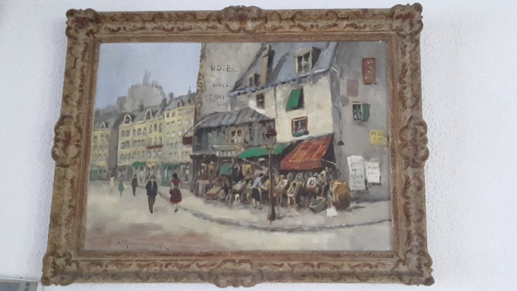 Parijs-stadsgezicht, Ophalen, Overige stijlen, Doek, Olieverf