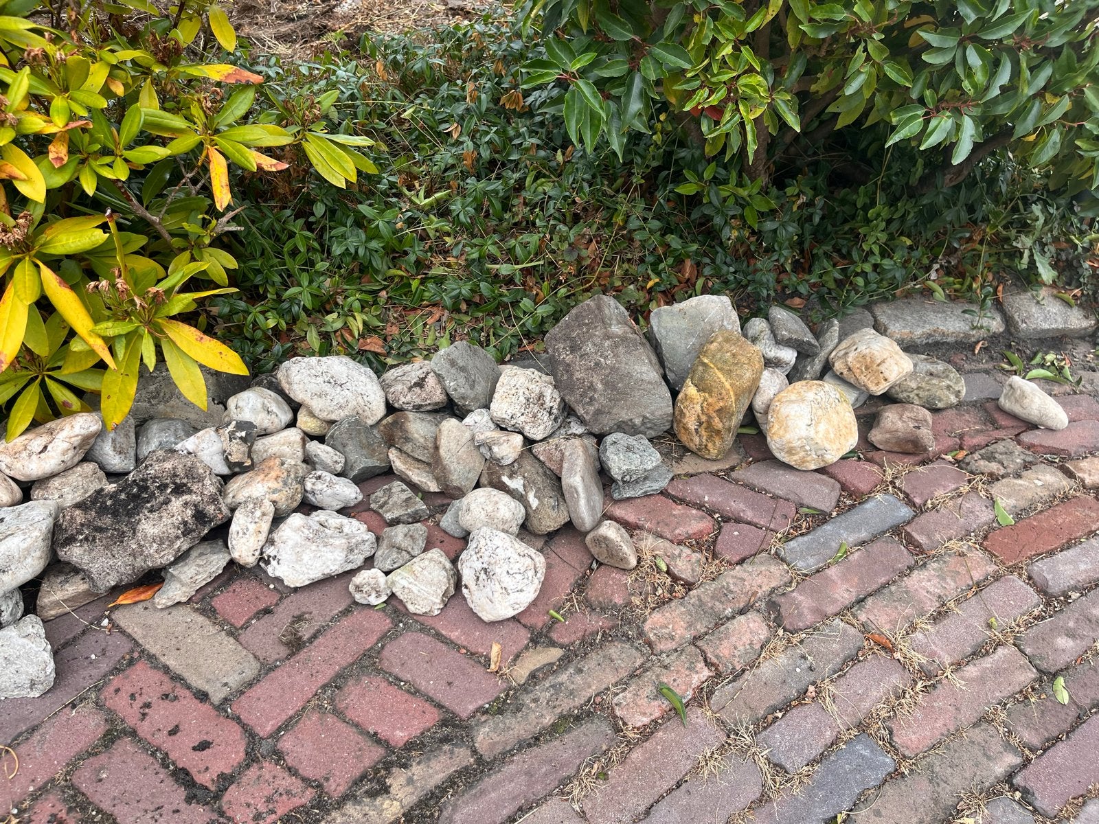 Sierstenen voor vijver, Ophalen