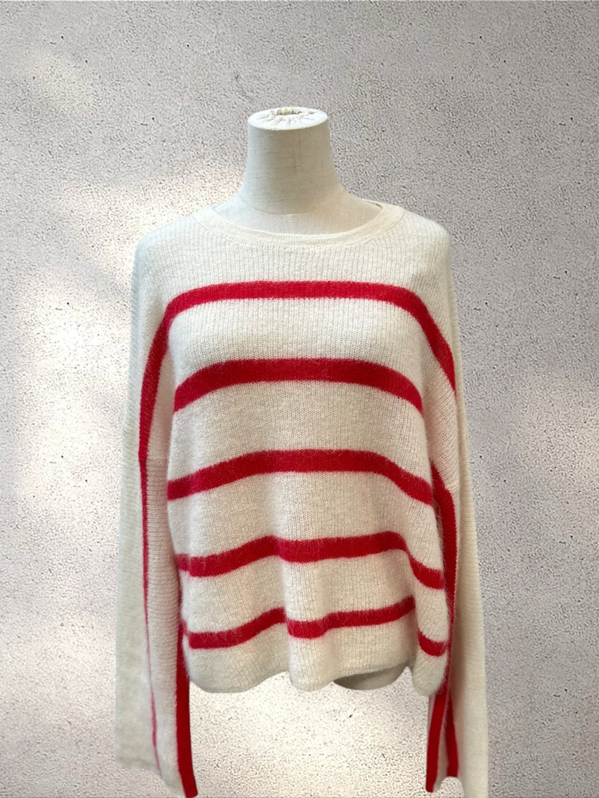 By-Bar Vide Stripe Pullover - Nieuw met kaartjes, Ophalen of Verzenden, Nieuw, Maat 42/44 (L), Wit