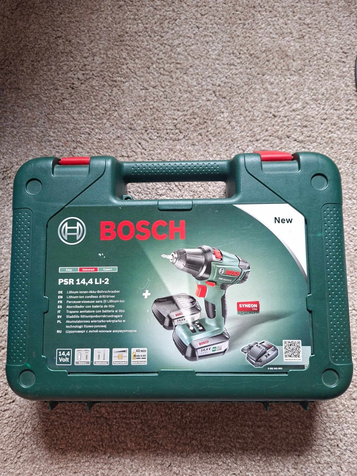 Bosch PSR 14,4 accu's en lader, Boormachine, Variabele snelheid, Ophalen of Verzenden, Zo goed als nieuw