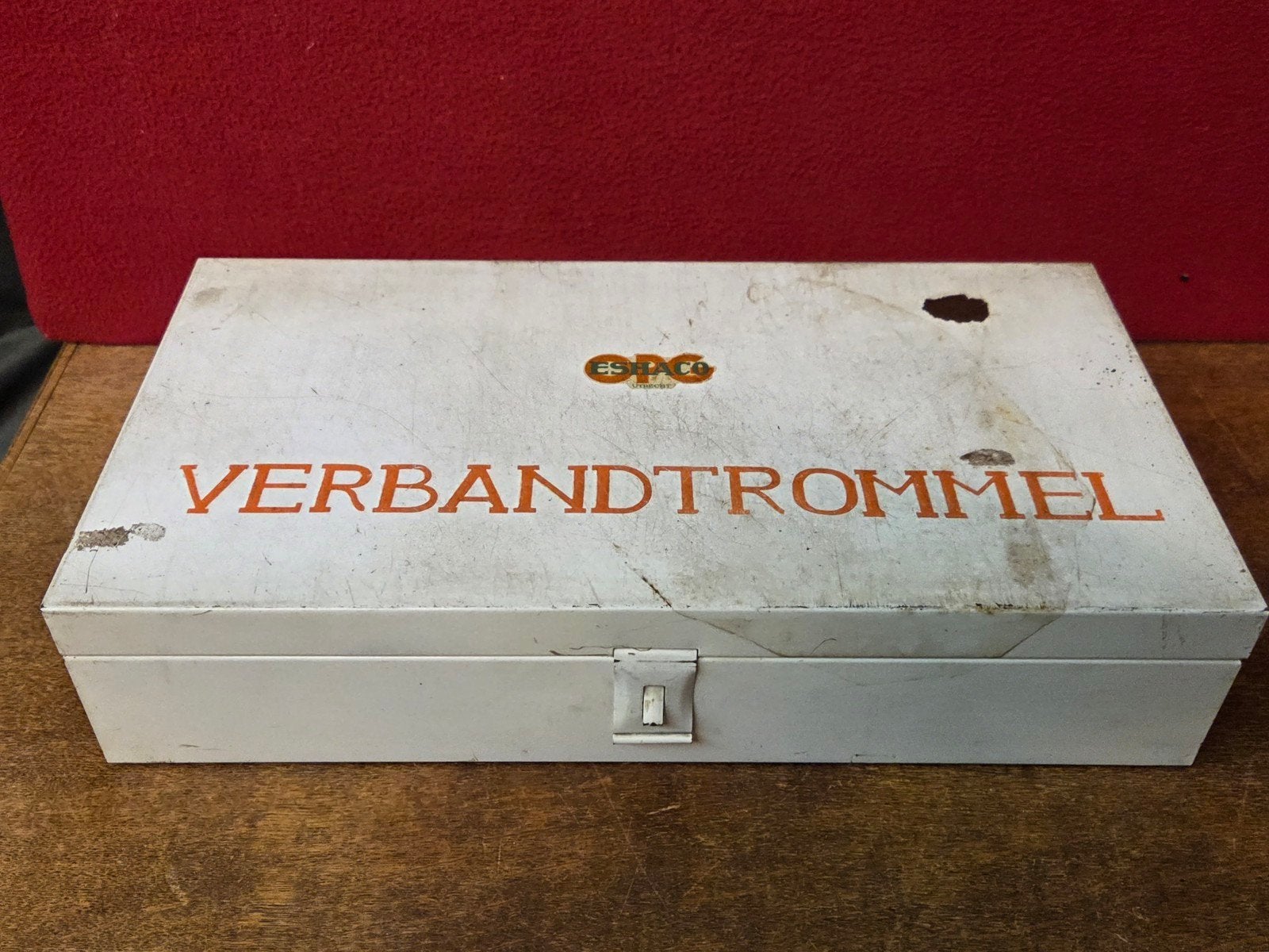 vintage verbandtrommel, Verzenden, Gebruikt