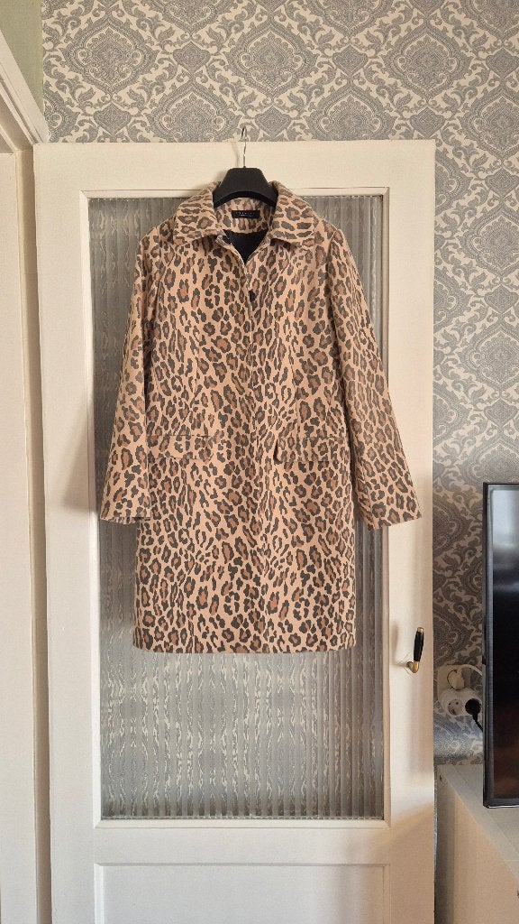 Twin-Set Simona Barbieri Luipaardprint Jas, Kleding | Dames, Maat 38/40 (M), Twin-Set Simona Barbieri, Meerkleurig, Ophalen of Verzenden