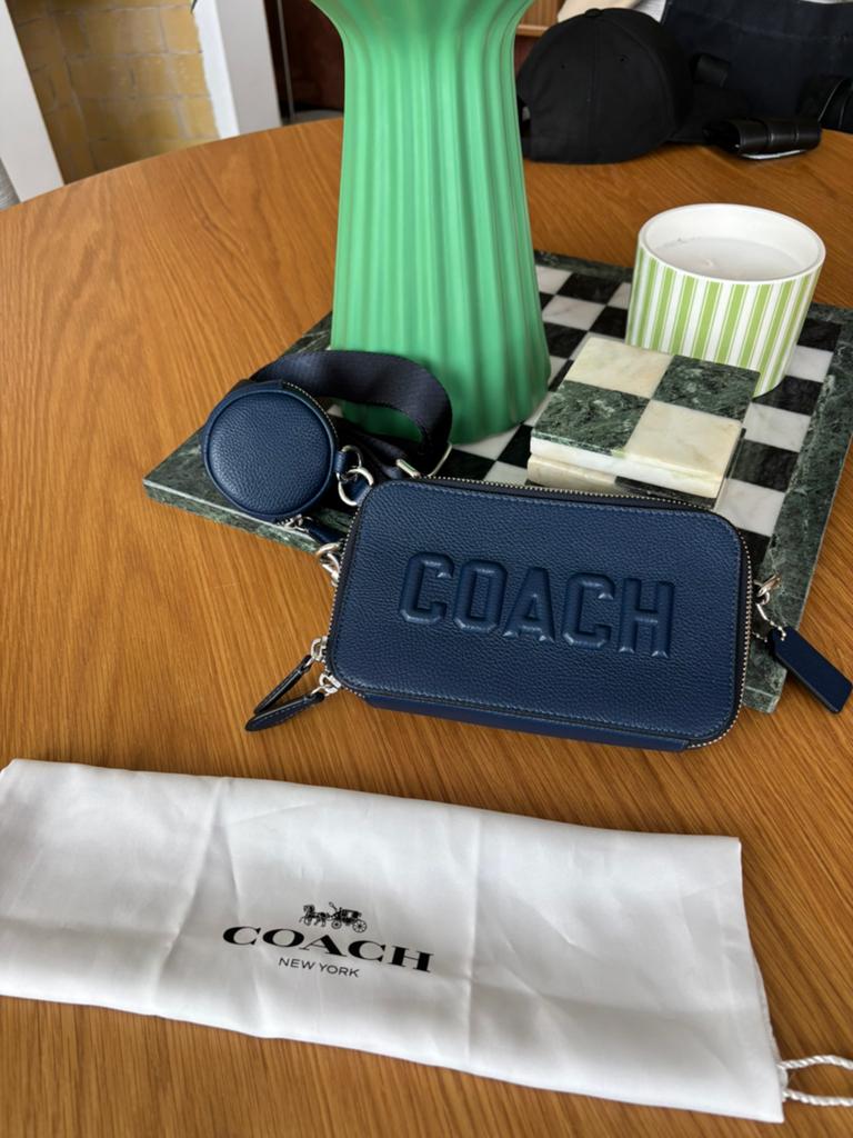 Coach Charter Slim Crossbodybag in blauw, Overige merken, Blauw, Ophalen of Verzenden, Zo goed als nieuw