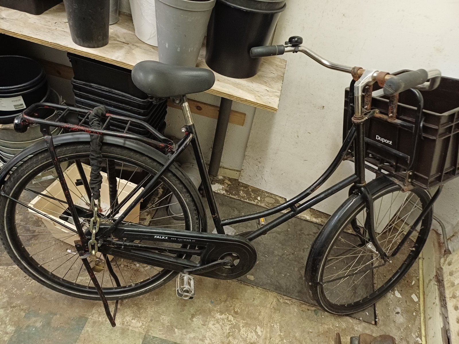 Mooie stevige omafiets met bagagedrager voorop, 56 cm of meer, Ophalen