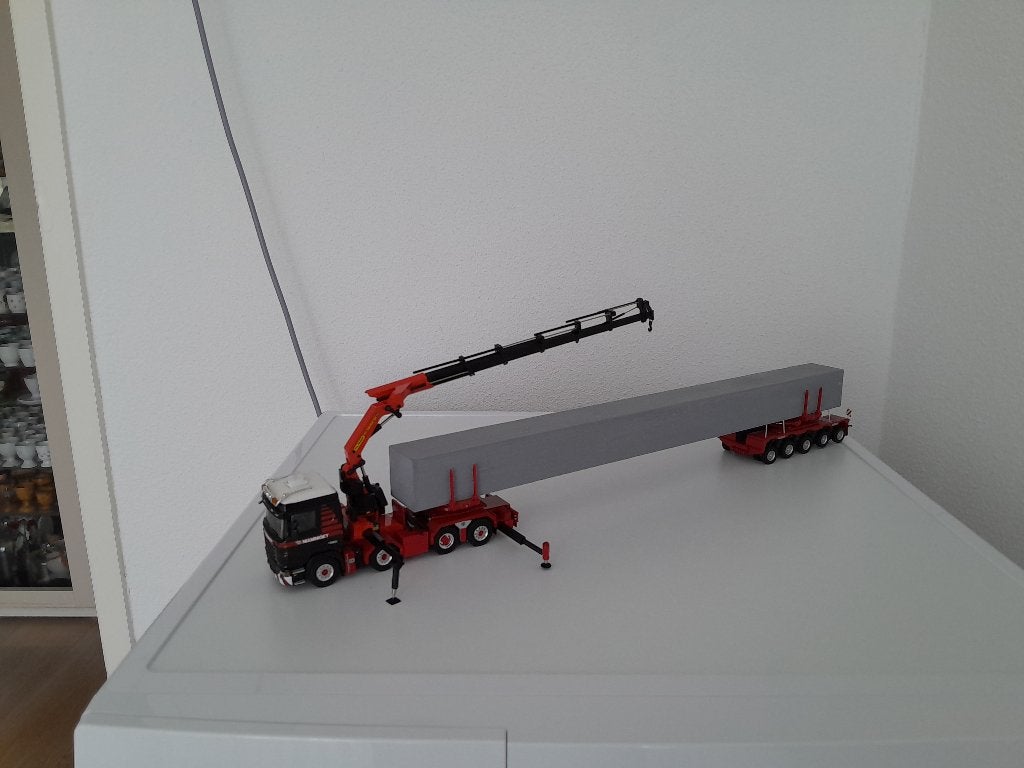 Scania Highline Mammoet transport met lang transport ., Hobby en Vrije tijd, Modelauto's | 1:50, Verzenden, Nieuw, Bus of Vrachtwagen