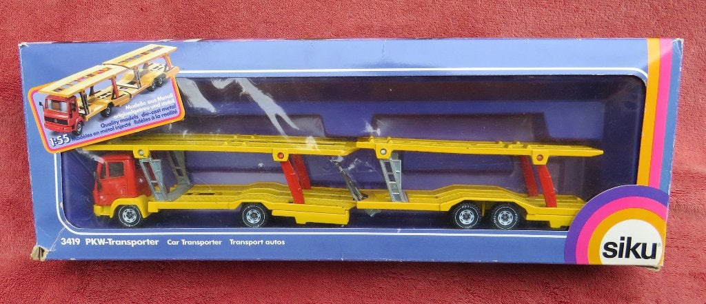 Siku 3419, Mercedes autotransporter, Ophalen of Verzenden, Zo goed als nieuw, Bus of Vrachtwagen, SIKU