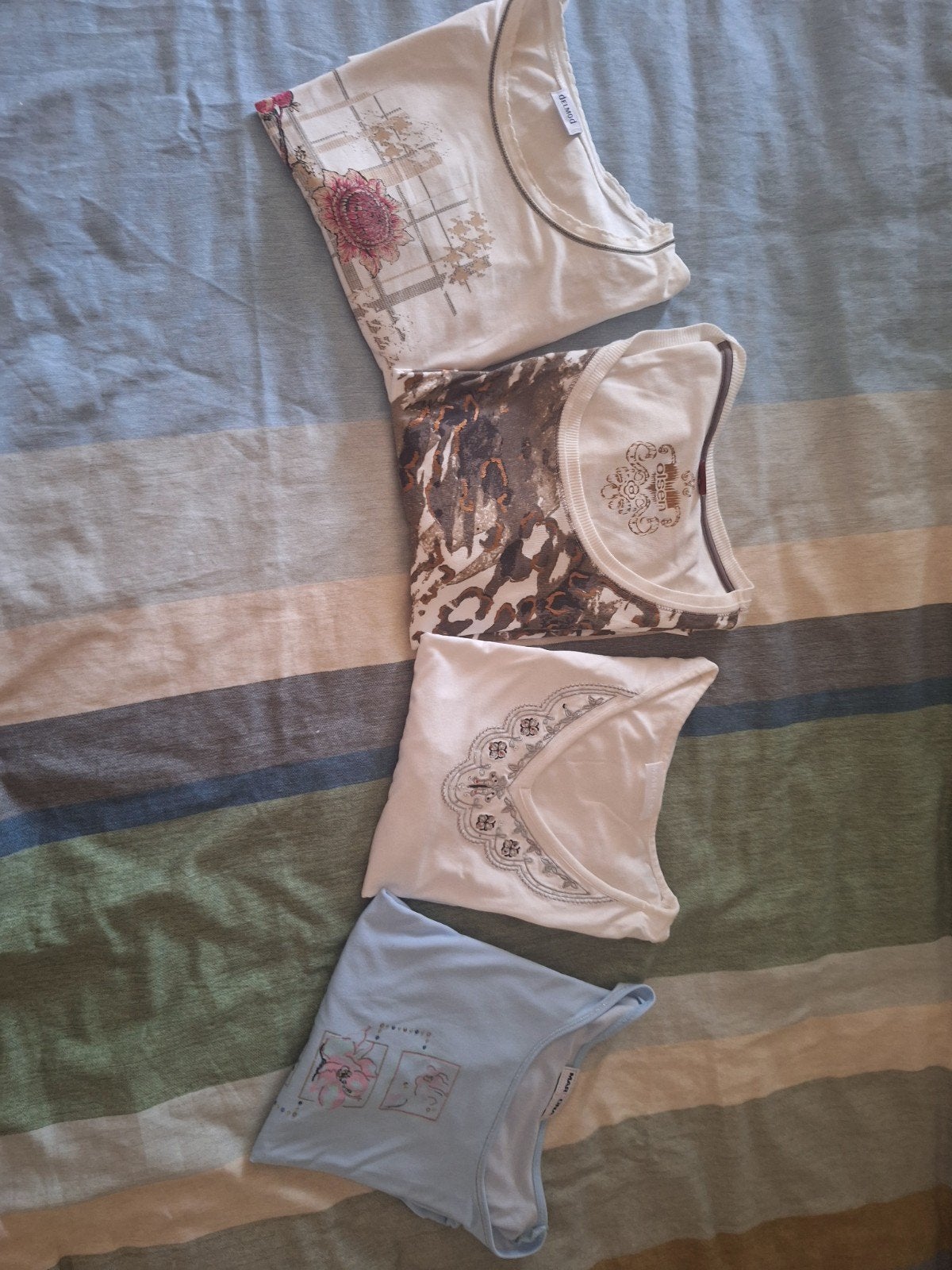4 zgan damesshirts maat 46 oa Marcona, Olsen , Delmod, Blauw, Maat 46/48 (XL) of groter, Ophalen of Verzenden, Zo goed als nieuw
