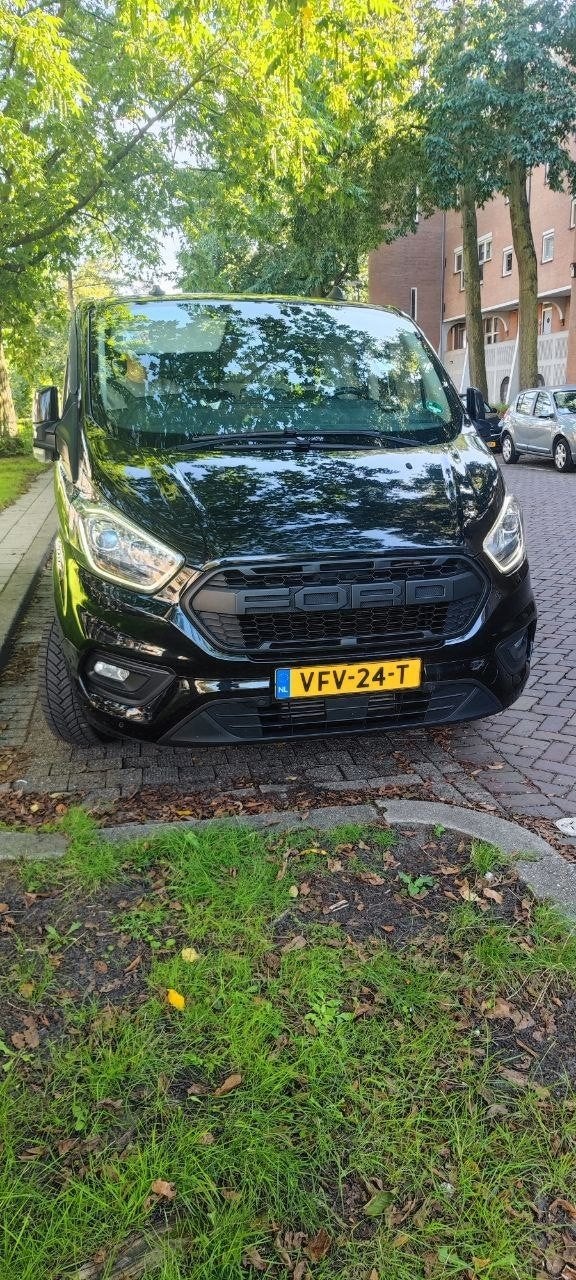 Ford Transit Custom Raptor Limited 130PK  L2h1 Automaat 2020, Auto's, Bestelauto's, 1995 cc, 4 cilinders, 129 pk, Zwart
