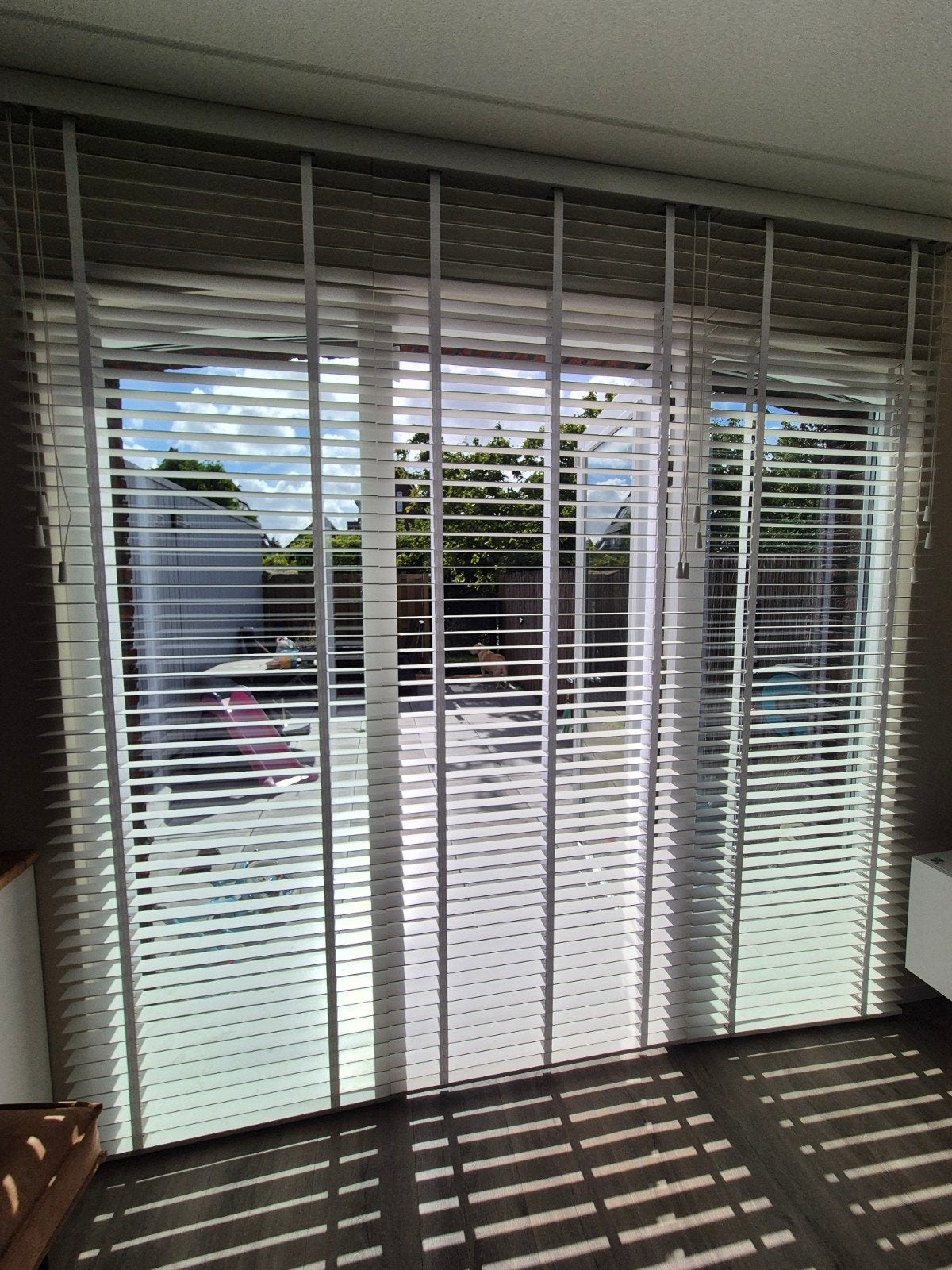 Horizontale lamellen op maat - 250cm breed, Ophalen, Wit, Lamellen, Hout