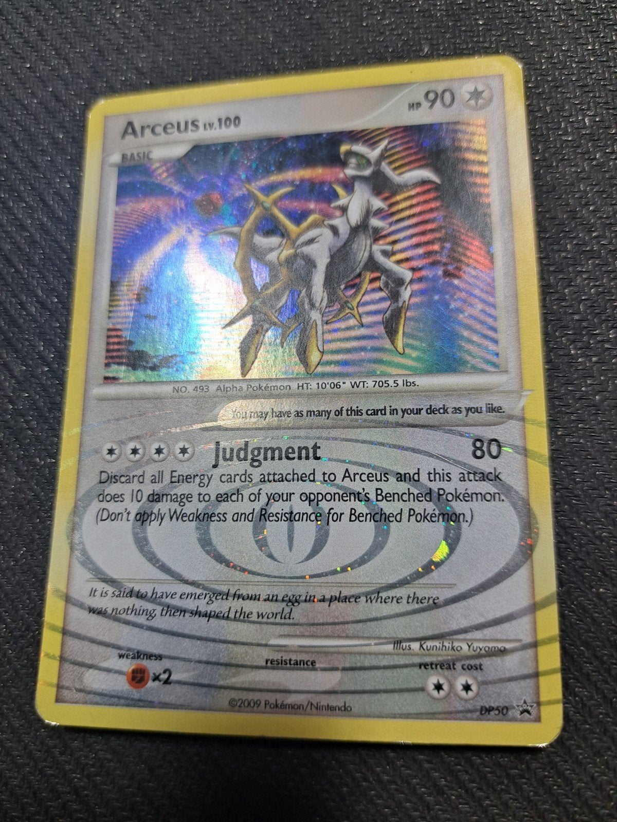 Pokémon Kaart Arceus DP50 Promo 2009, Ophalen of Verzenden, Gebruikt, Losse kaart, Foil
