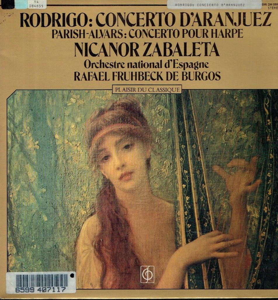 Nicanor Zabaleta Rodrigo De Burgos Concertos Pour Harpe, Kamermuziek, Verzenden, Zo goed als nieuw, 12 inch