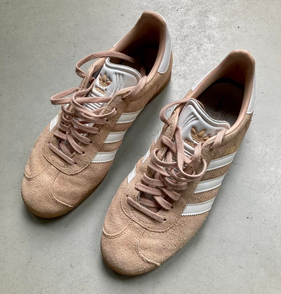 Adidas Beige Gazelle maat 42, Ophalen, Overige kleuren, Sneakers of Gympen, Zo goed als nieuw