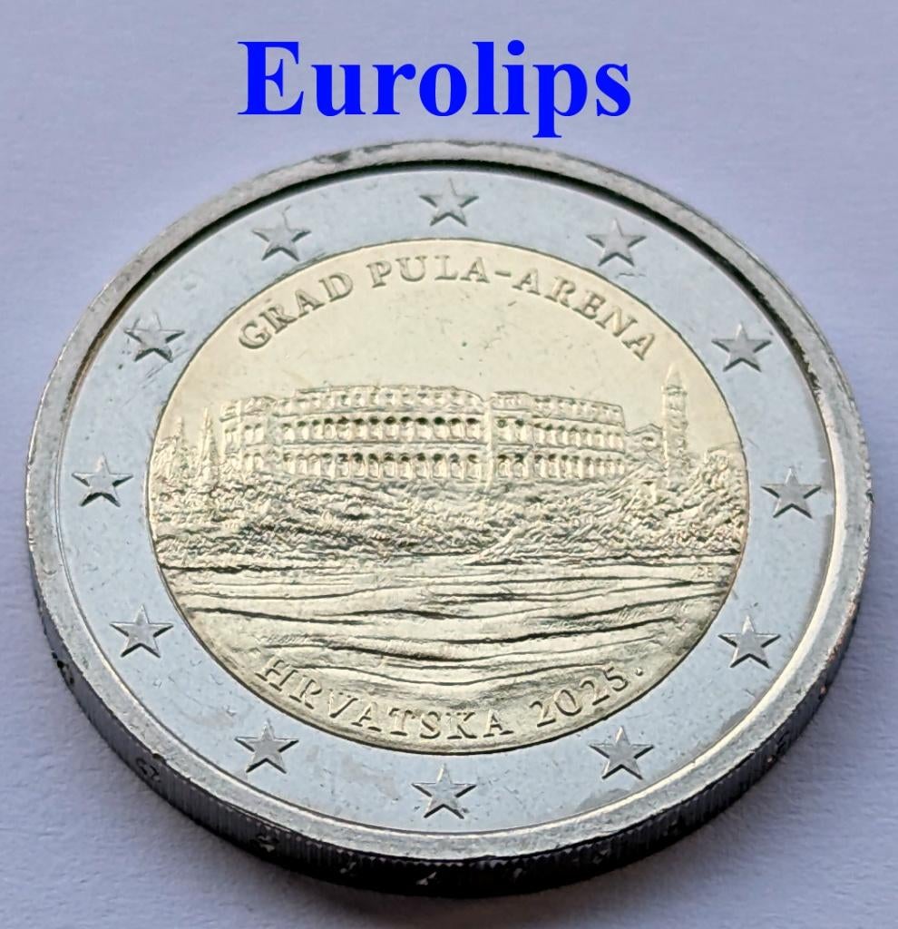 Kroatië speciale 2 euro 2025 Pula Arena UNC, Verzenden, Overige landen, 2 euro, Losse munt