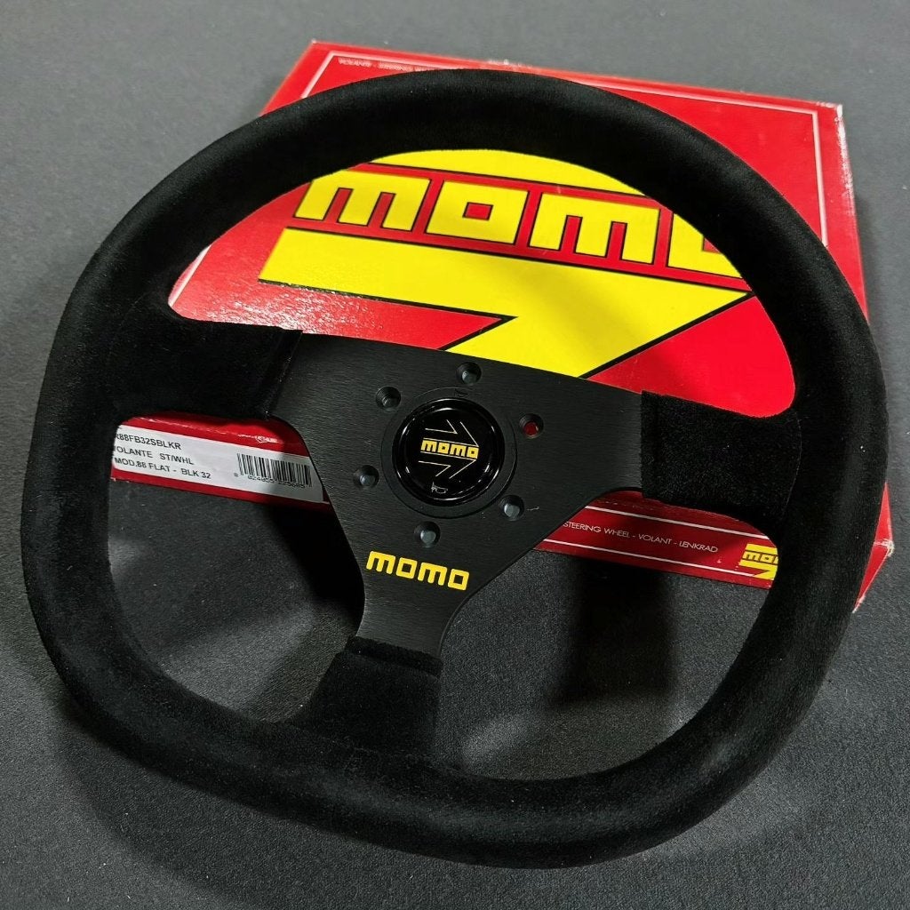 Momo Mod. 88 Suede stuur sportstuur 320mm zwart, Auto diversen, Ophalen of Verzenden
