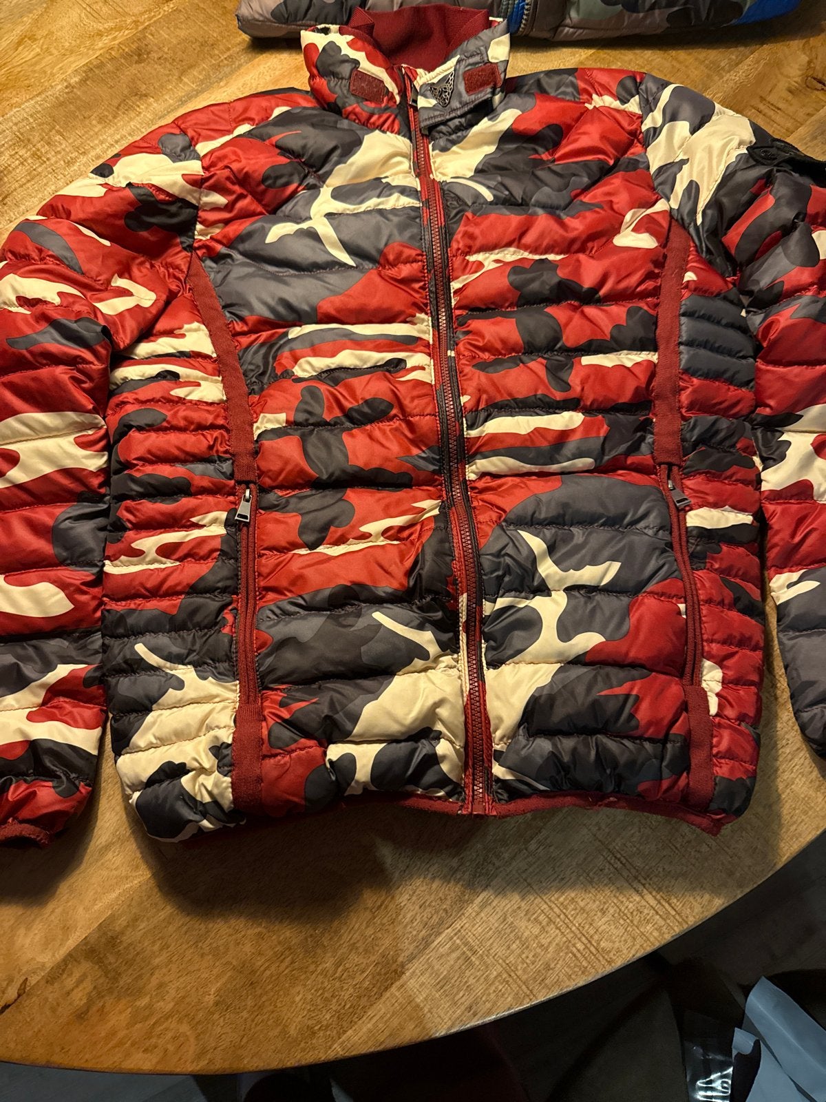Airforce camouflage jas rood/zwart/beige - Maat M, Ophalen of Verzenden, Zo goed als nieuw, Maat 48/50 (M), Meerkleurig