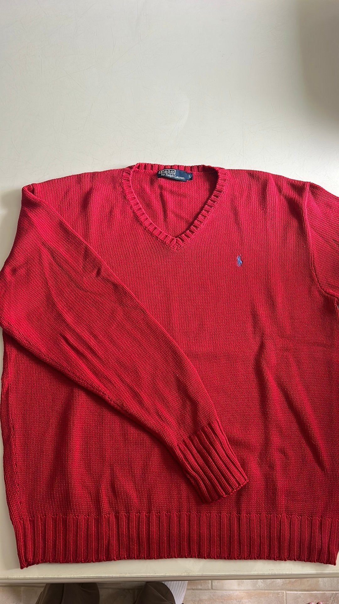 Ralph Lauren trui maat L, Ophalen of Verzenden, Zo goed als nieuw, Maat 52/54 (L), Rood