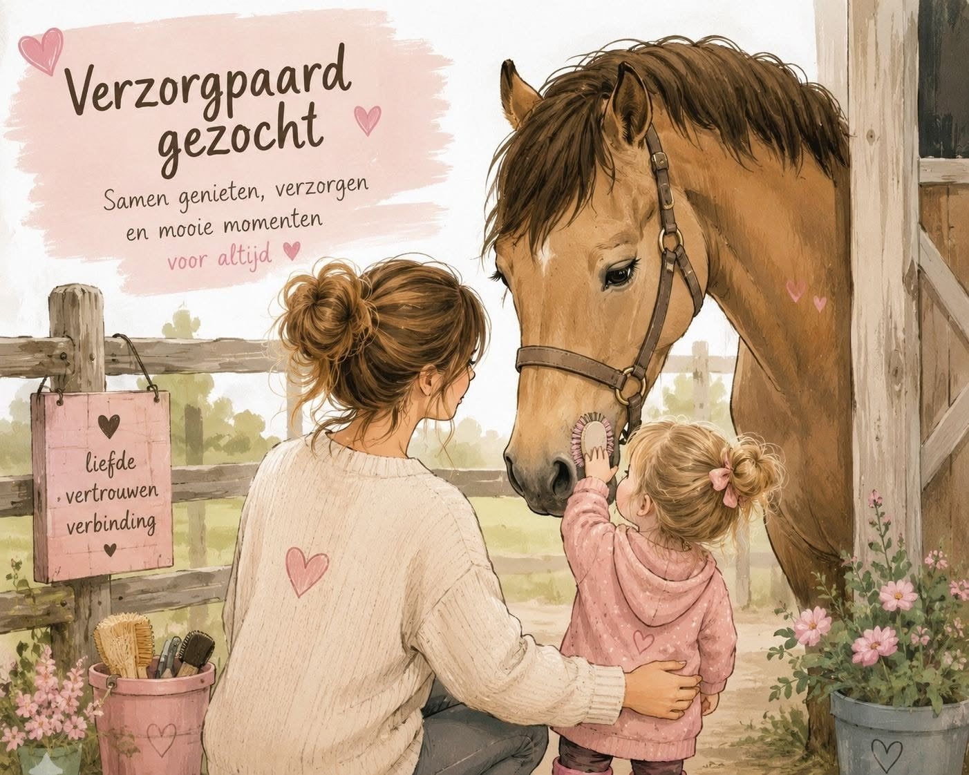 Verzorgpaard of grote pony gezocht, Dieren en Toebehoren, Ophalen of Verzenden