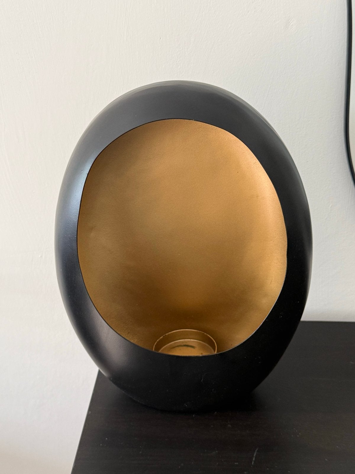 Richmond Kandelaar Zwart/Goud - Modern Design, Ophalen of Verzenden, Zo goed als nieuw, Metaal, Kandelaar
