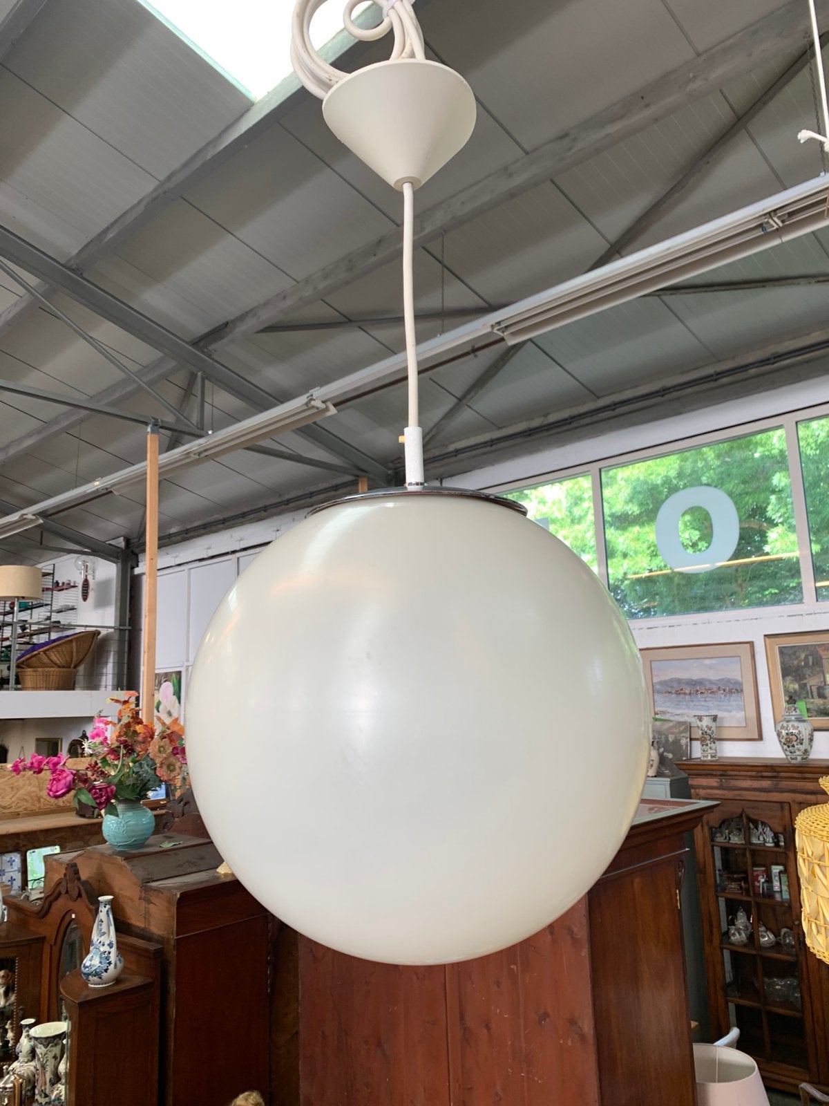 Lamp 2 Space Age Raak Amsterdam grote kunststof hanglampen, Ophalen of Verzenden, Zo goed als nieuw, Kunststof