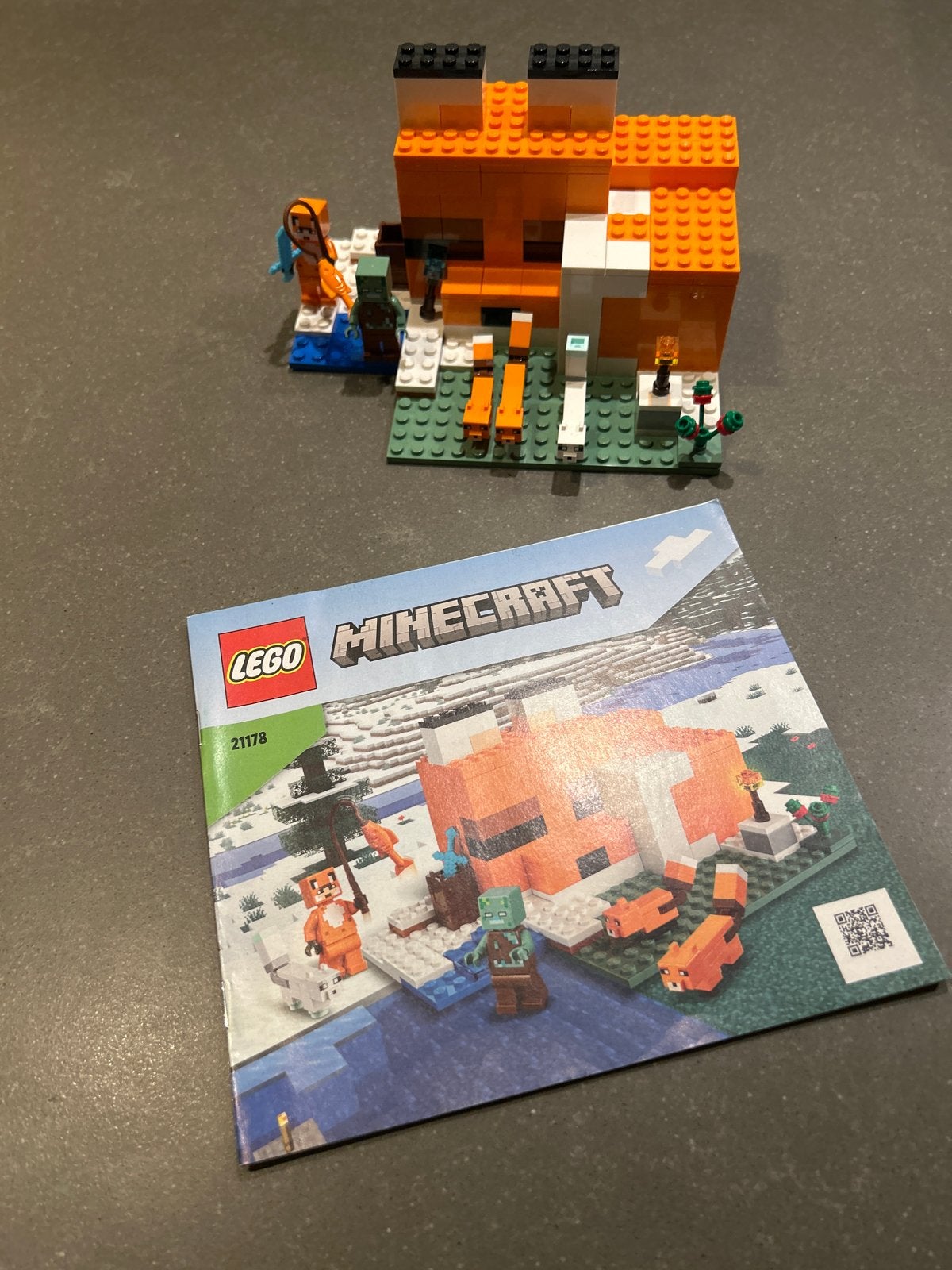 LEGO Minecraft De Vossenlodge (21178) - Compleet, Gebruikt, Lego, Ophalen of Verzenden, Complete set