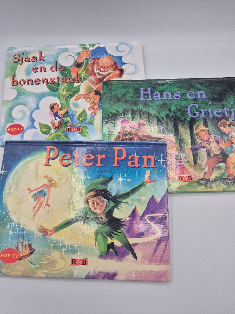 3 vintage pop-upboeken van bekende sprookjes, Boeken, Ophalen of Verzenden, Gelezen
