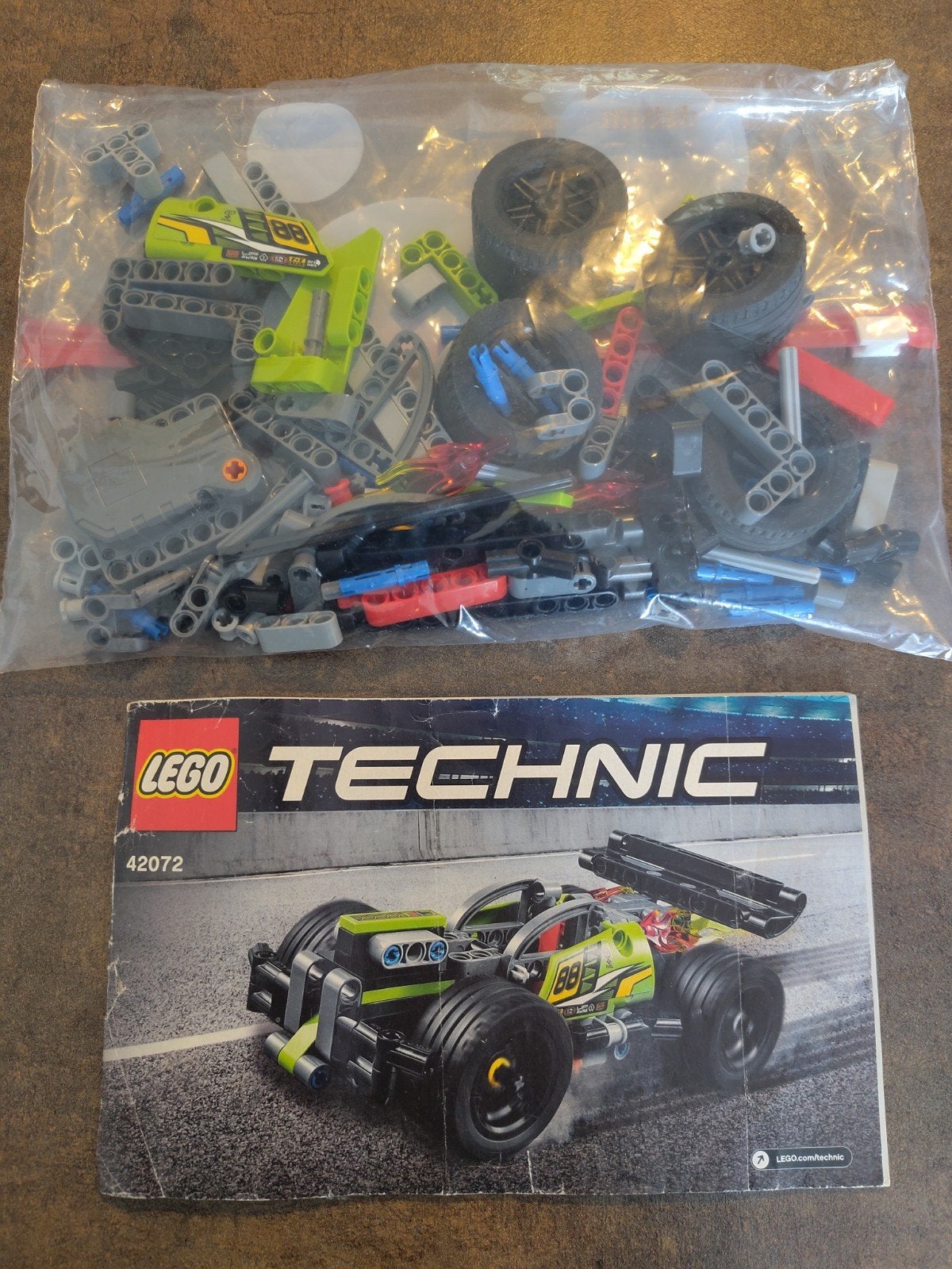 LEGO Technic 42072 Groene Race Buggy met Handleiding, Ophalen of Verzenden, Gebruikt, Overige merken
