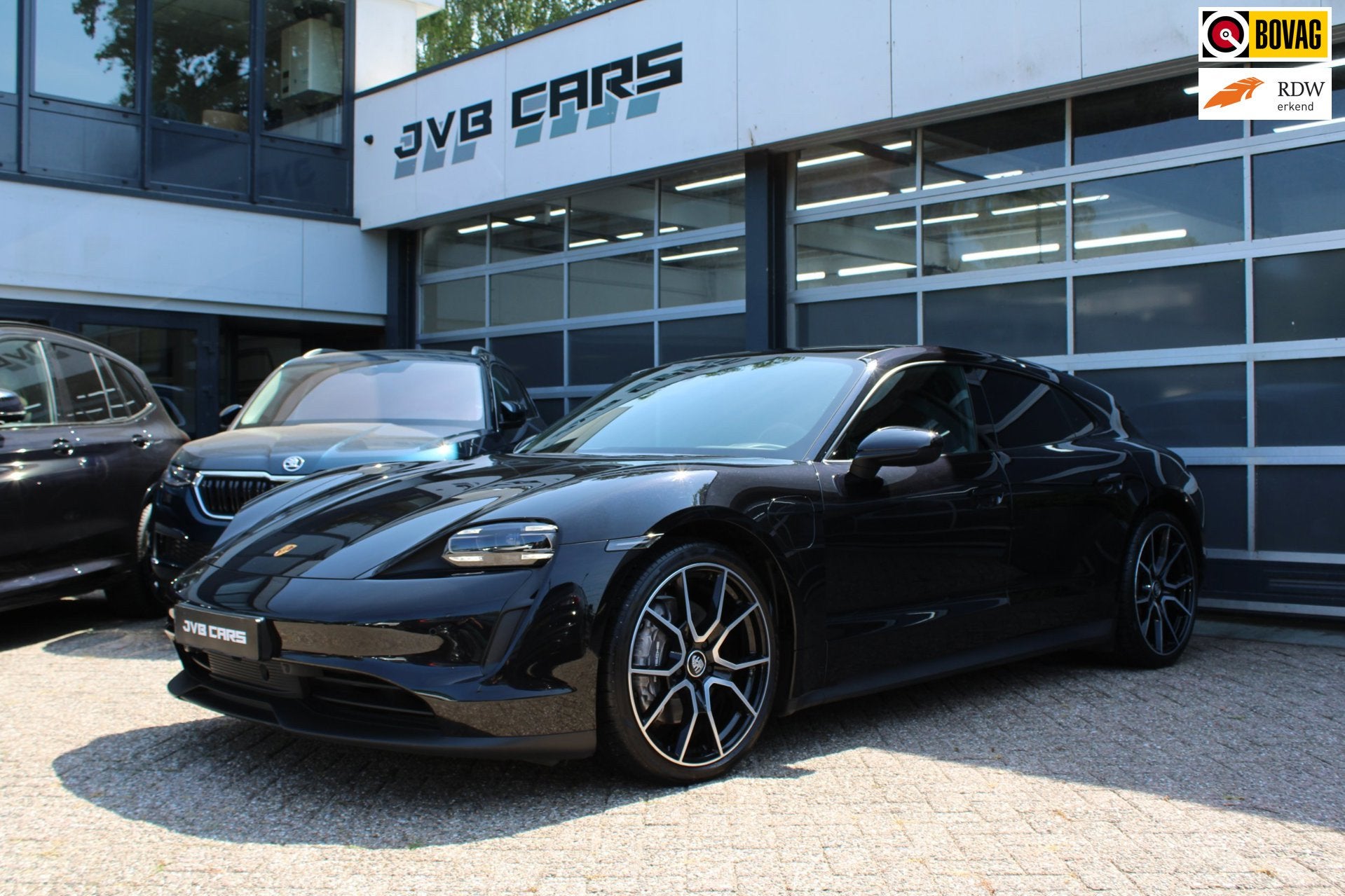 Porsche Taycan Sport Turismo 93 kWh, Achterwielaandrijving, Gebruikt, Zwart, Leder