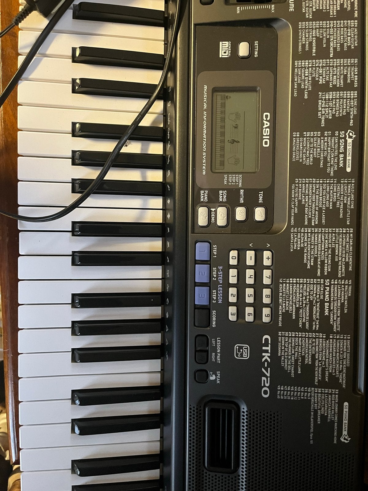Casio CTK-720 Keyboard - 61 toetsen met USB en MIDI, Casio, Ophalen of Verzenden, Aanslaggevoelig, 61 toetsen
