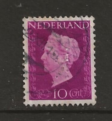 S- Ned. gest. met Perfin K, Postzegels en Munten, Postzegels | Nederland, Ophalen of Verzenden, Na 1940, Gestempeld