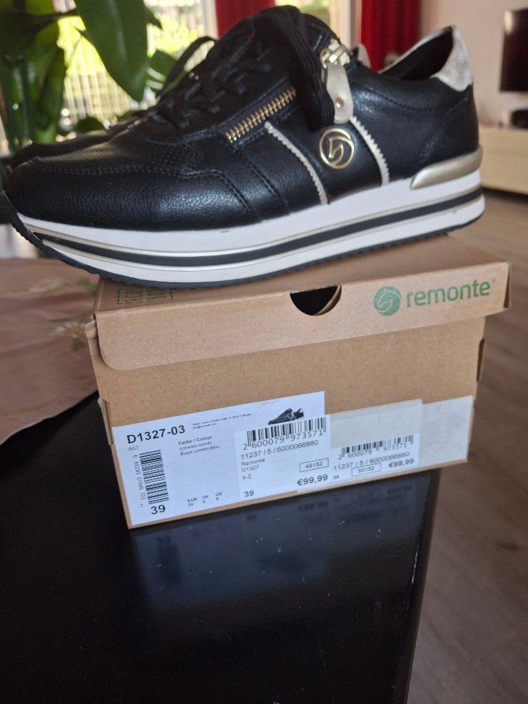 remonte, Ophalen, Zwart, Remonte, Sneakers of Gympen