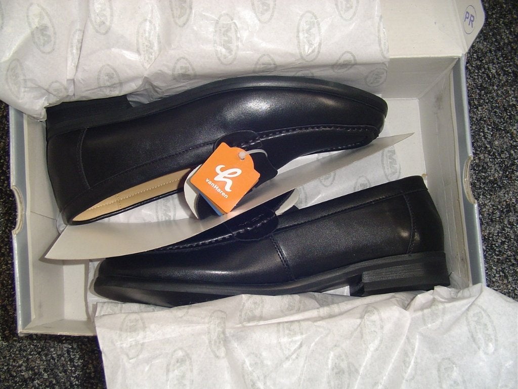 instappers maat 44, Kleding | Heren, Schoenen, Loafers, Van Haren, Zwart, Nieuw