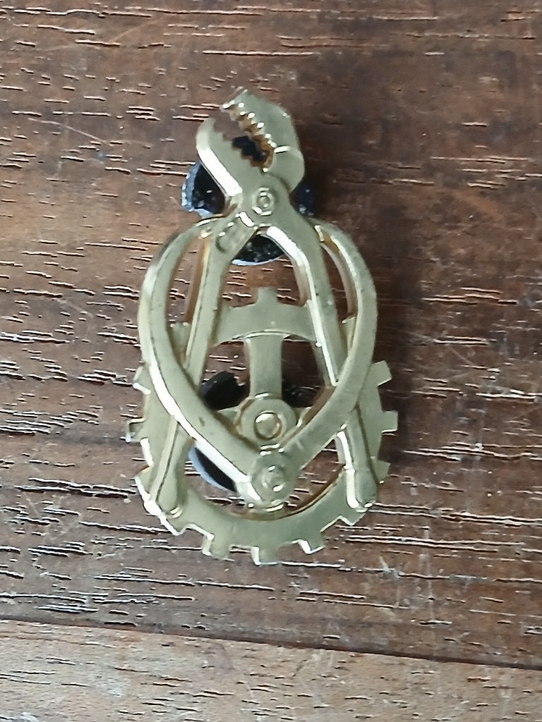Kraagembleem Regiment Technische Troepen, Verzamelen, Ophalen of Verzenden, Landmacht, Nederland, Embleem of Badge