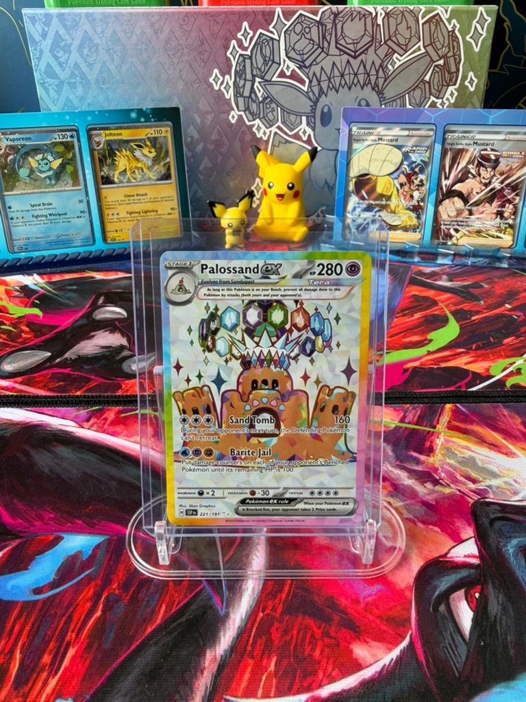 Palossand EX - Pokemon Surging Sparks (SSP 221), Ophalen of Verzenden, Nieuw, Losse kaart