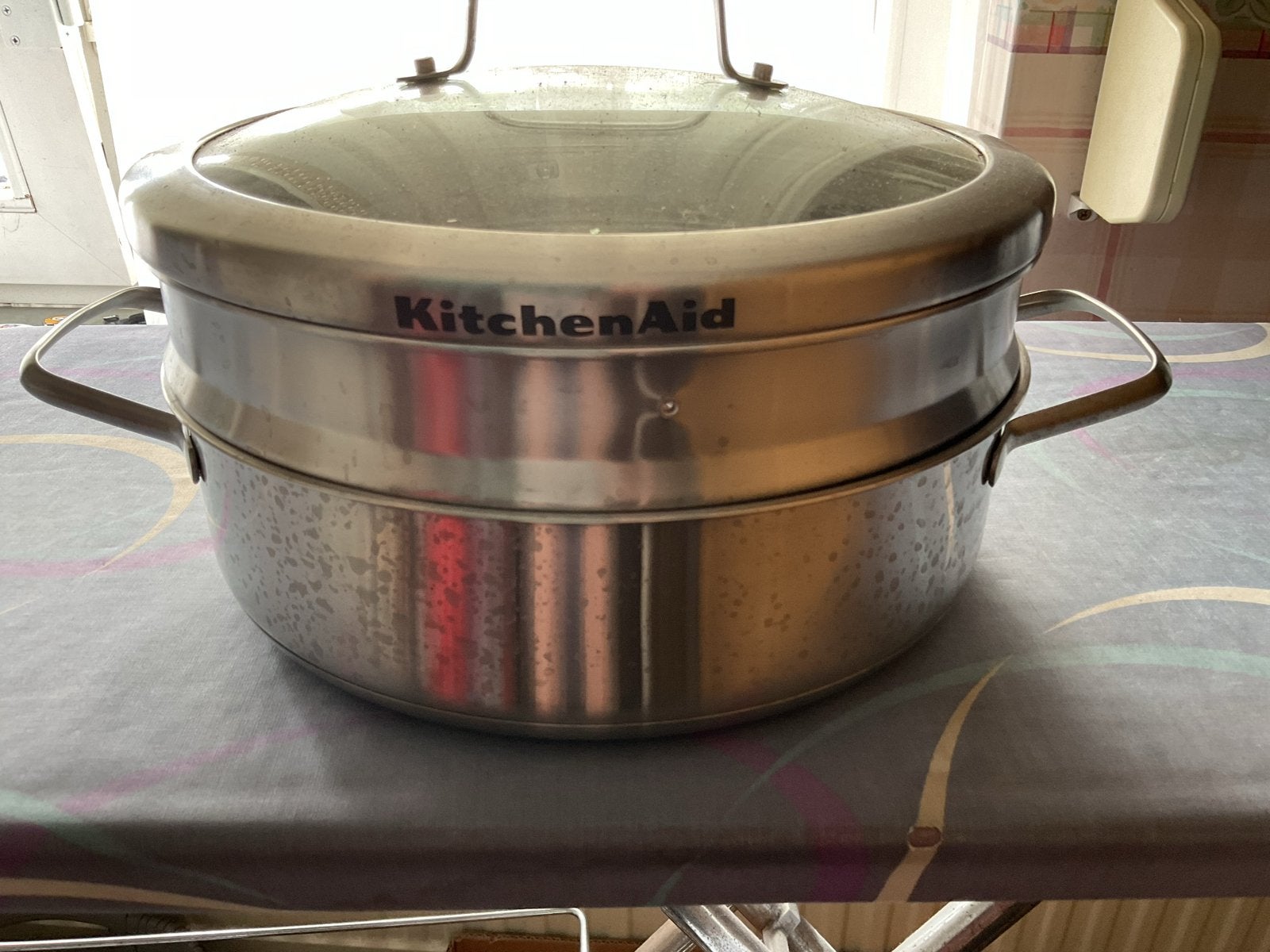 KitchenAid RVS Stoompan met Glazen Deksel, Gebruikt, Met deksel, Ophalen of Verzenden, Rvs