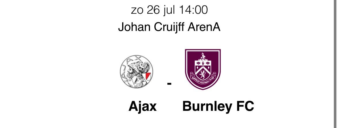 2 tickets Ajax-Burnley, Twee personen