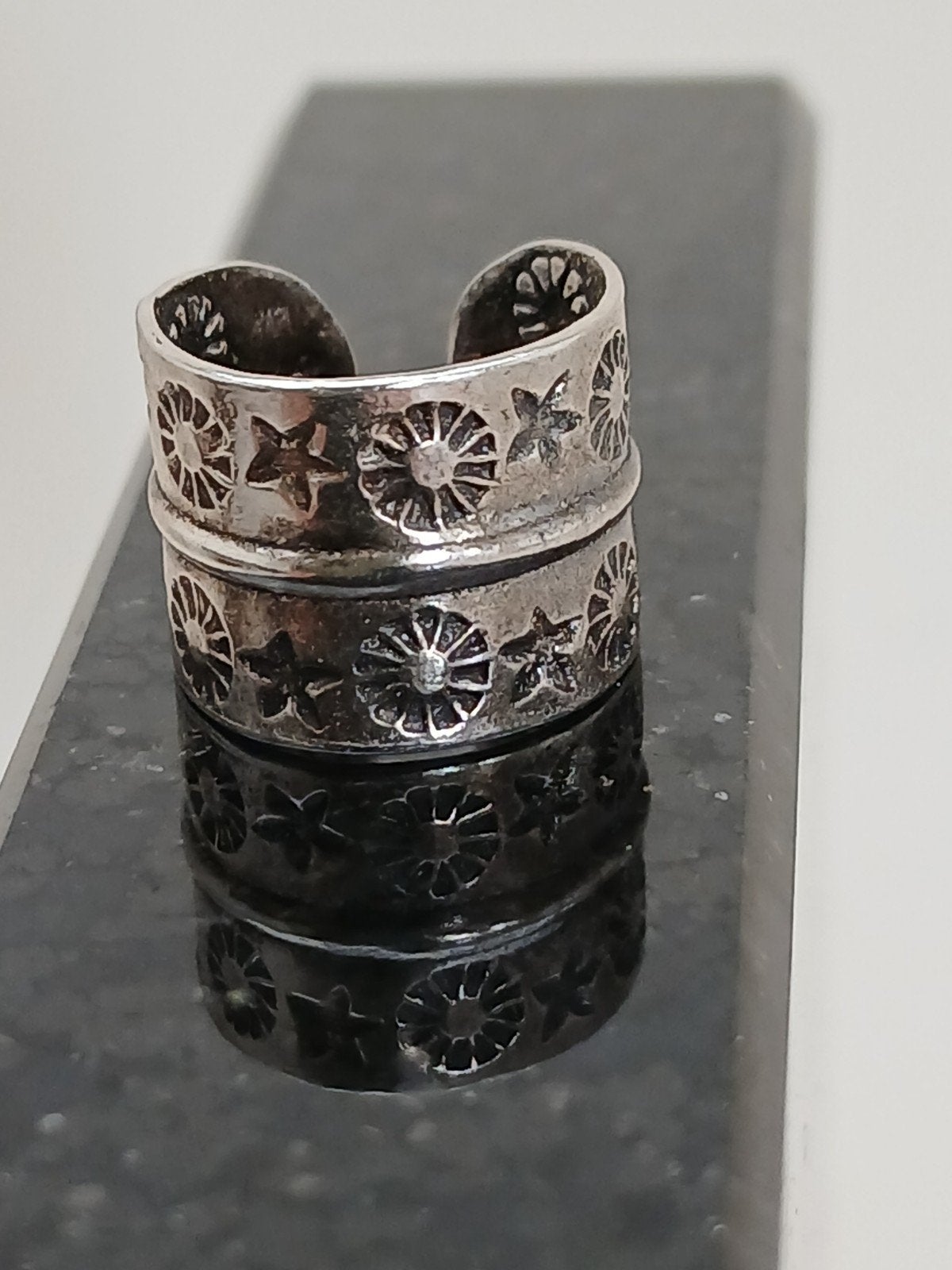 Zilveren 925 Sterling Ear Cuff met Gedetailleerde Patronen, Ophalen of Verzenden