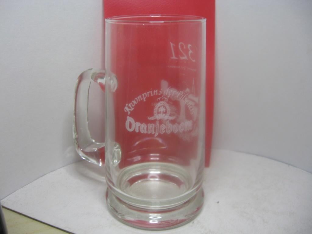 Glazen Oranjeboom pul 1992 ...321 jaar Brouwerij Oranjeboom, Ophalen of Verzenden, Gebruikt, Pul(len), Oranjeboom