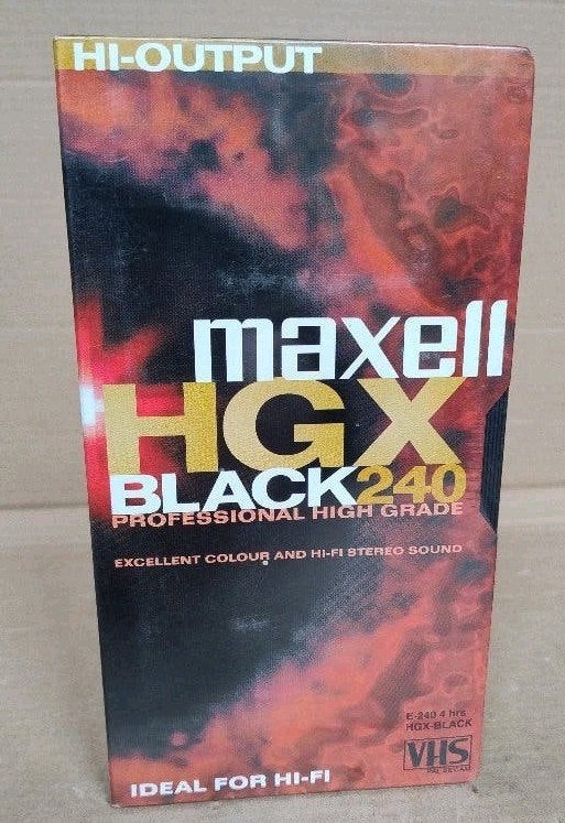 VHS videoband Maxell HGX Black 240 nieuw in verpakking, Alle leeftijden, Ophalen of Verzenden, Nieuw in verpakking, Overige genres
