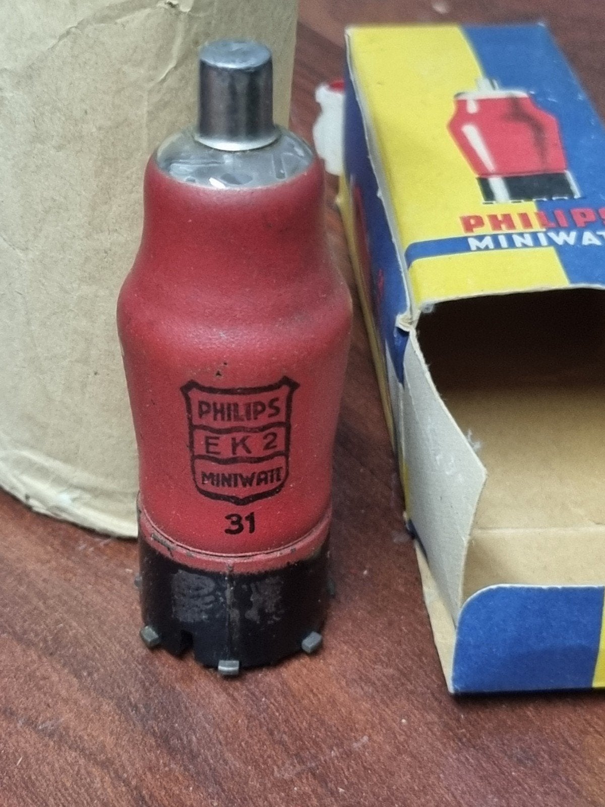 Philips EK2 Miniwatt Radiobuis - Vintage Buizenradio, Ophalen of Verzenden