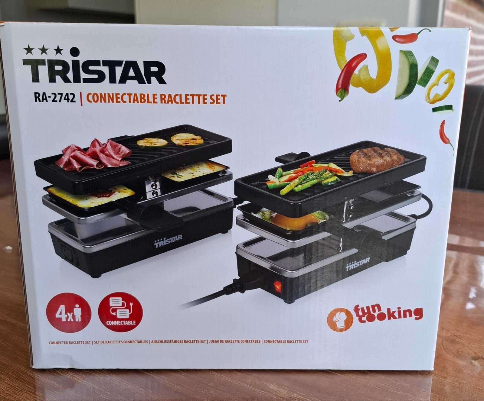 Tristar RA-2742 Connectable Raclette Set - Nieuw in doos, Ophalen of Verzenden, Zo goed als nieuw