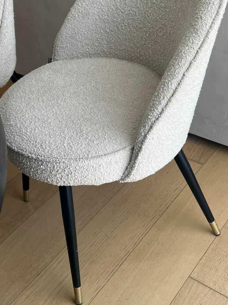 Eichholtz eetkamerstoelen, Ophalen of Verzenden, Zo goed als nieuw, Zwart, Vier