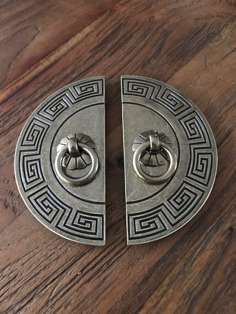 Chinees beslag chinese bruidskast of oosterse kast bewerkt, Verburgt Vintage, Meerkleurig, Nieuw, Ophalen of Verzenden