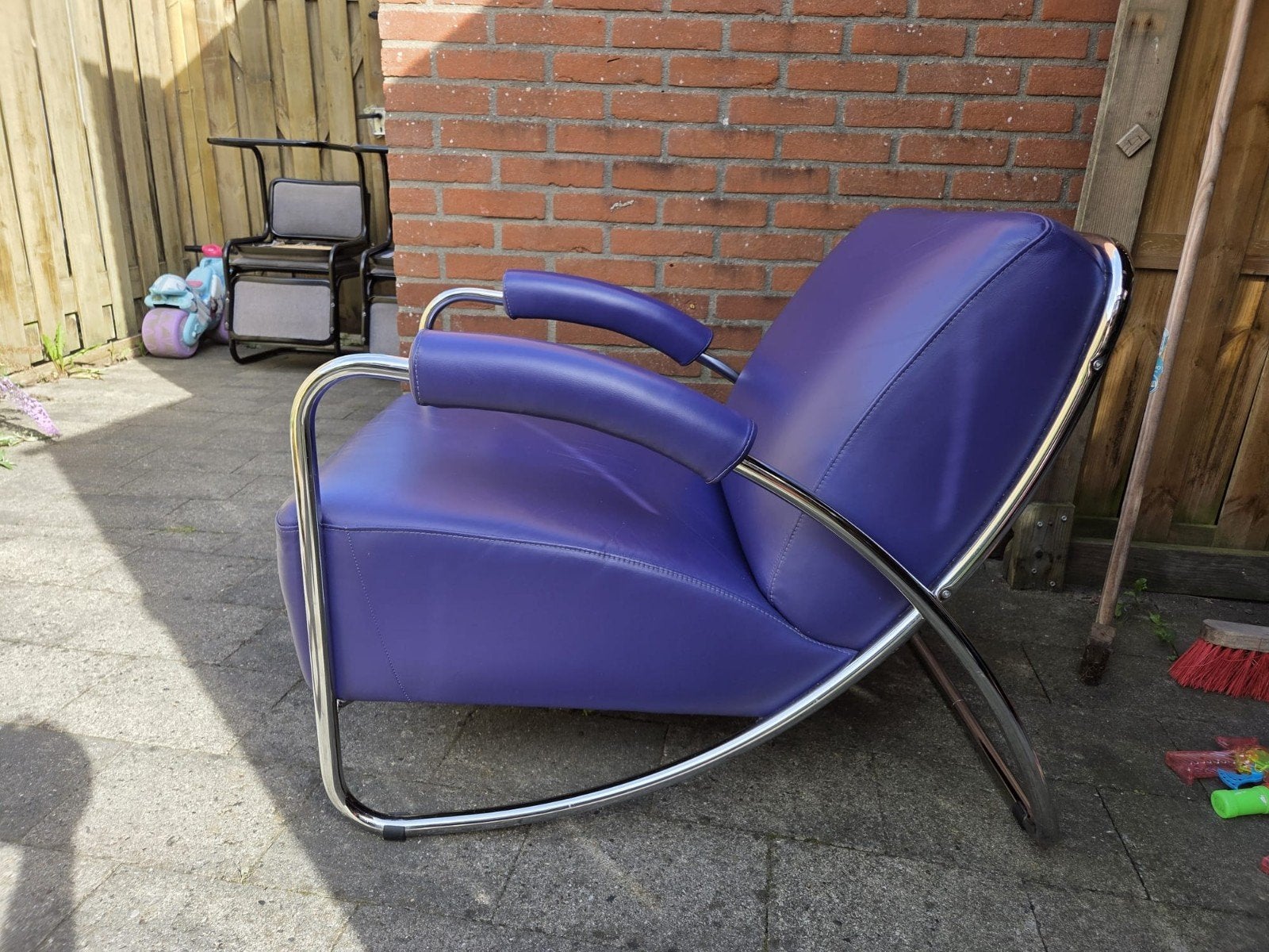 Dyker 20, Anton Lorenz design, Huis en Inrichting, Fauteuils, Ophalen, Zo goed als nieuw, Leer