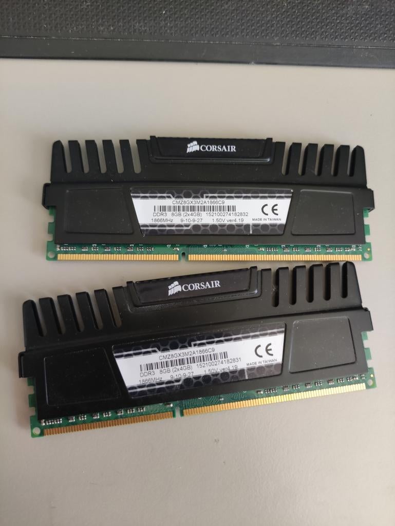 Corsair Vengeance DDR3 RAM 8GB (2x4GB) 1866MHz, Gebruikt, Server, 8 GB, DDR3