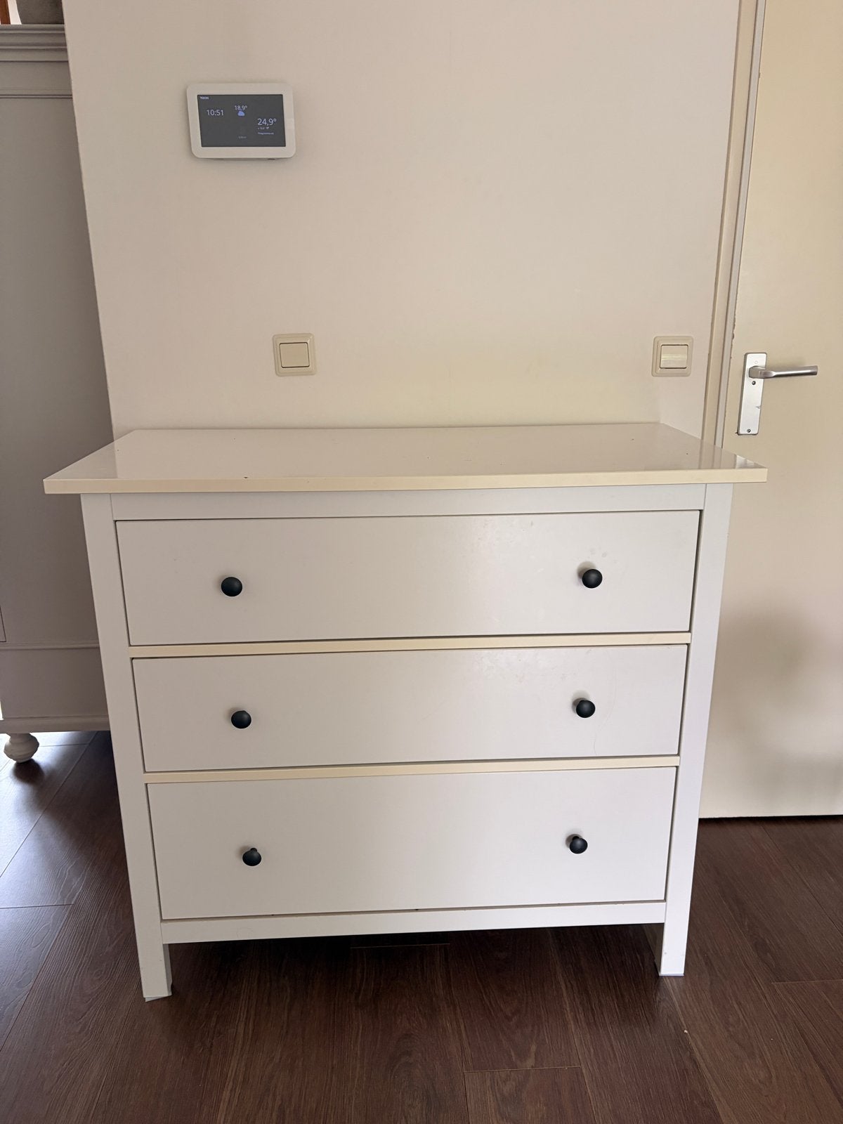 Ikea ladekast / commode met 3 laden - wit, Ophalen, Gebruikt, 50 tot 100 cm, 3 of 4 laden